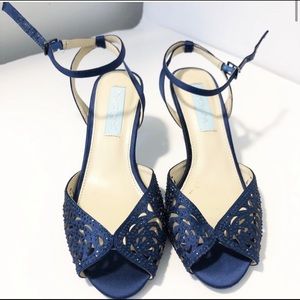 Betsey Johnson Something Blue Raven Jeweled Heels